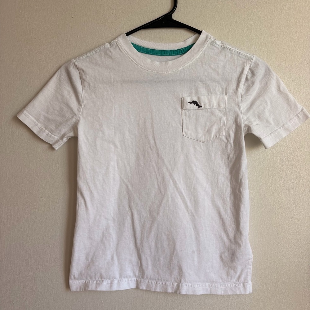 Tommy Bahama White Kids Short Sleeve Tee Size 7